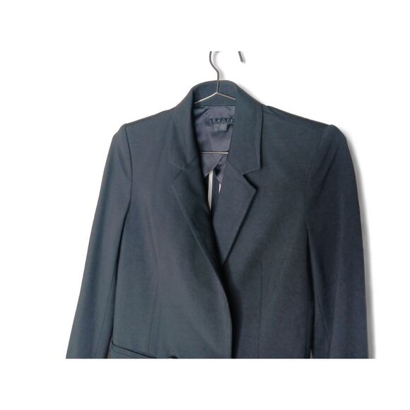 Theory Elkay Refiner Double Breasted Black Blazer Jacket Size 00 USA - Picture 6 of 12